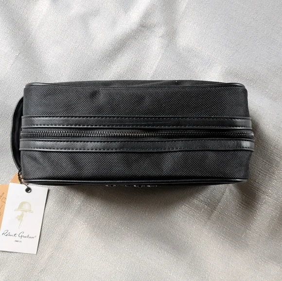 Robert Graham Travel Toiletry Bag with Two Bonus Travel Bottles NEW!